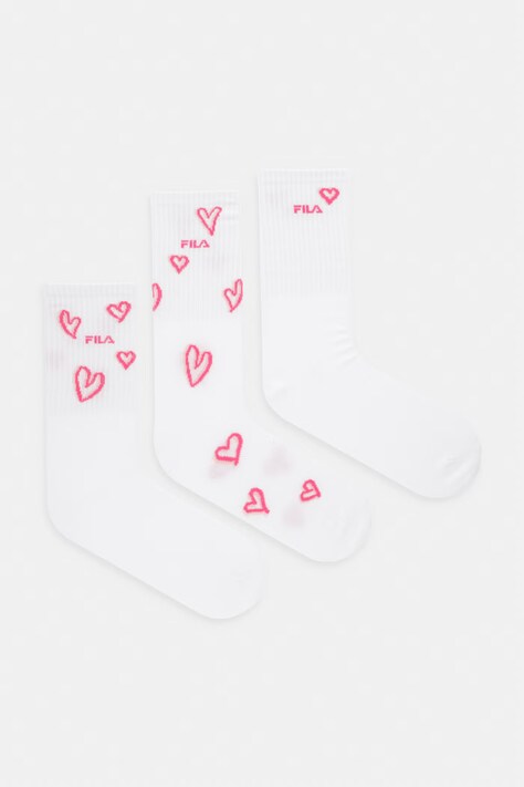 Fila skarpety damskie z bawełną 3-pack białe F5802