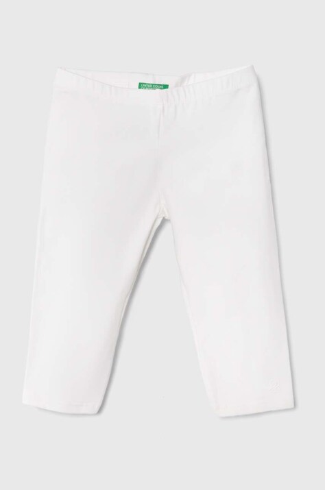 Детские леггинсы United Colors of Benetton цвет белый однотонные