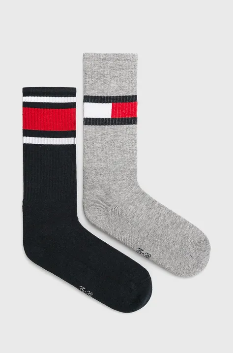 Дитячі шкарпетки Tommy Hilfiger (2-pack) колір сірий