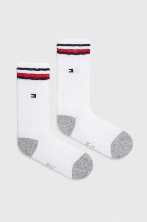 Дитячі шкарпетки Tommy Hilfiger 2-pack колір білий
