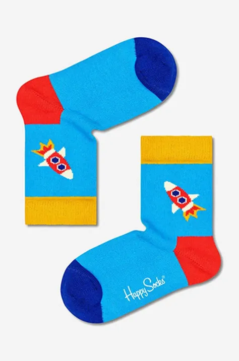 Happy Socks skarpetki dziecięce Rocket kolor niebieski Skarpetki dziecięce Happy Socks Rocket KROK01-6000