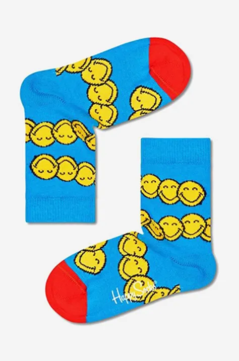 Happy Socks skarpetki dziecięce Zen SmileyWorld kolor niebieski Skarpetki dziecięce Happy Socks Zen SmileyWorld KSMY01-6000