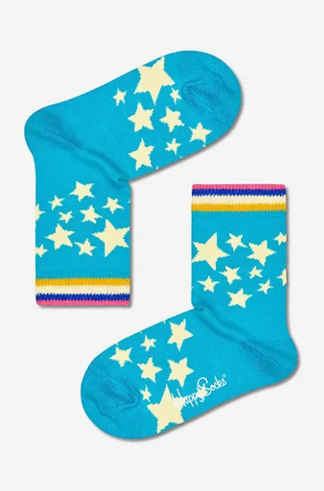 Happy Socks skarpetki dziecięce Star kolor niebieski Skarpetki dziecięce Happy Socks Star KSTA01-6000
