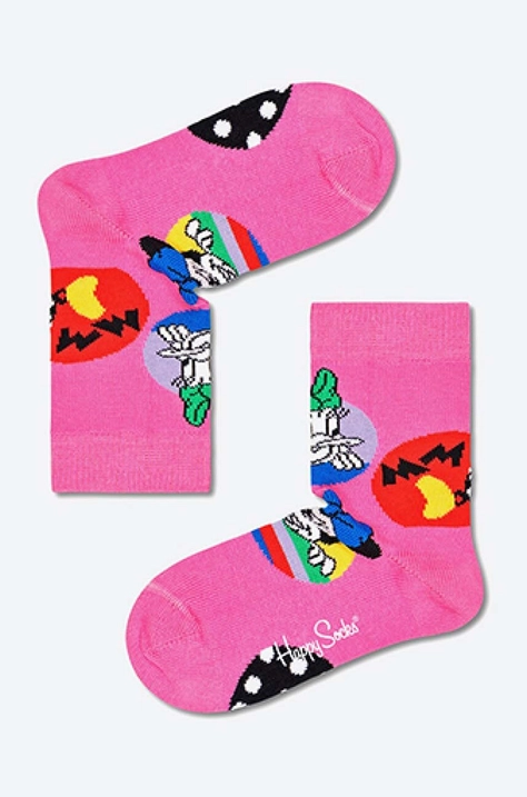 Happy Socks sosete copii x Disney Daisy & Minnie culoarea violet, Skarpetki Happy Socks x Disney Daisy & Minnie Dot KDNY01-3302