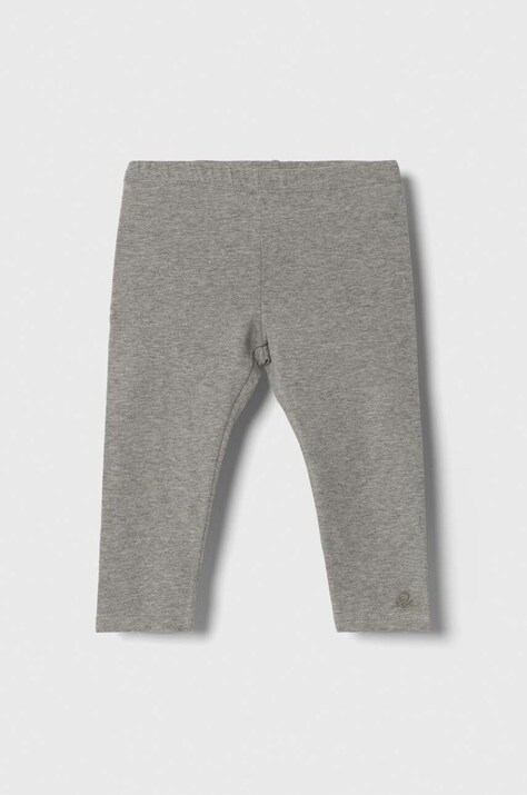 United Colors of Benetton leggins copii culoarea gri, melanj