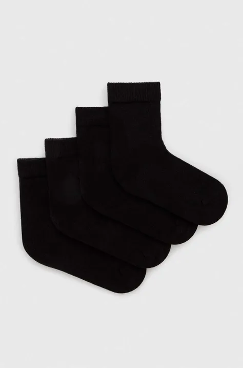 Дитячі шкарпетки United Colors of Benetton 4-pack колір чорний