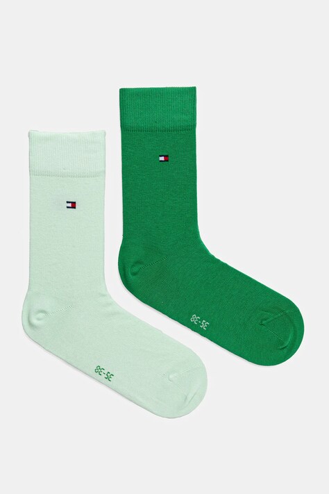 Dětské ponožky Tommy Hilfiger 2-pack zelená barva, 391334