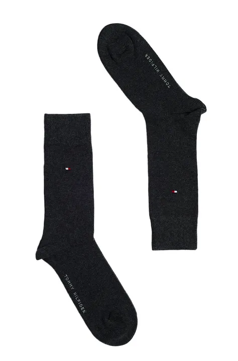 Čarape Tommy Hilfiger za muškarce, boja: siva