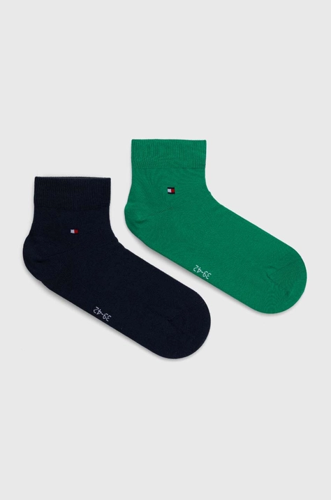 Tommy Hilfiger sosete 2-pack barbati, culoarea verde