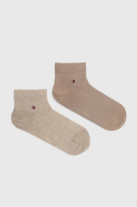 Čarape Tommy Hilfiger 2-pack za muškarce, boja: bež