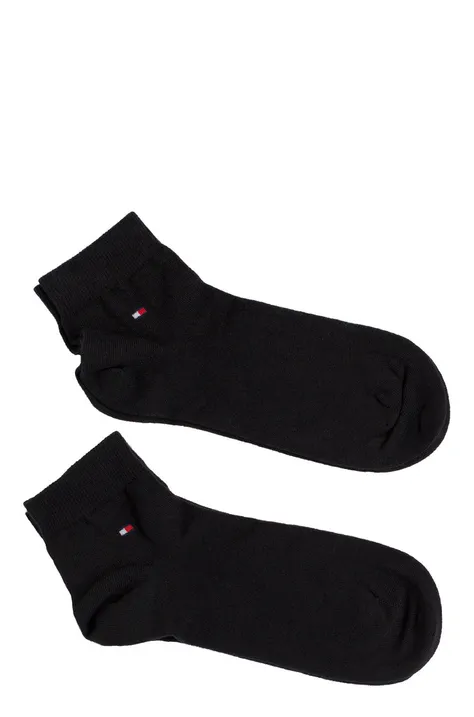 Ponožky Tommy Hilfiger 2-pak pánske, čierna farba, 342025001