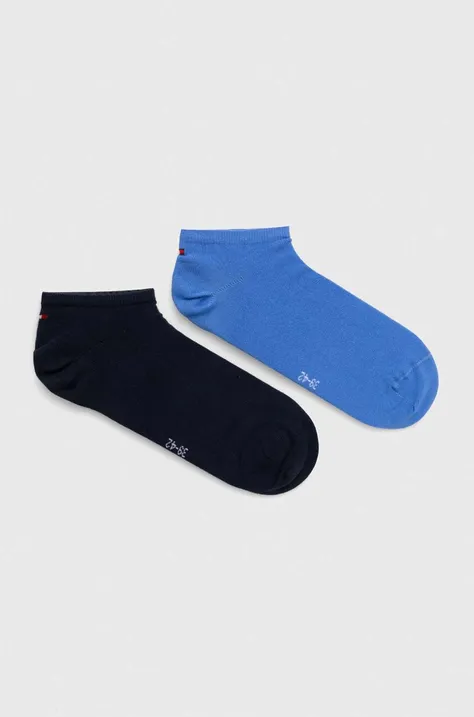 Ponožky Tommy Hilfiger 2-pak pánske, tyrkysová farba, 342023001