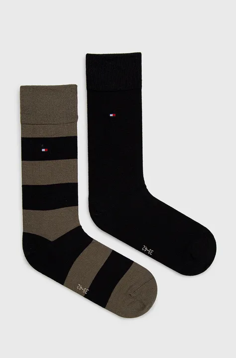 Tommy Hilfiger κάλτσες (2-pack) 342021001 χρώμα: πράσινο