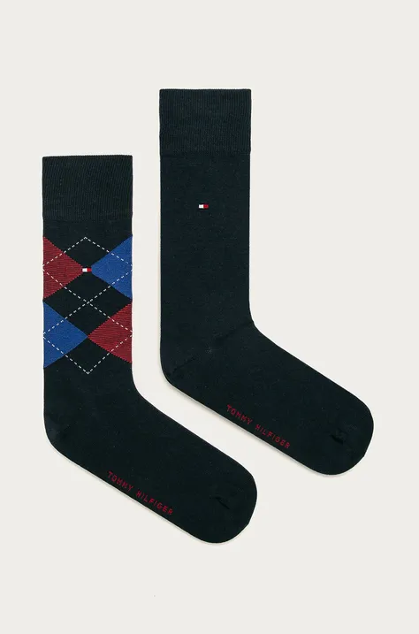 Чорапи Tommy Hilfiger (2 чифта) в тъмносиньо