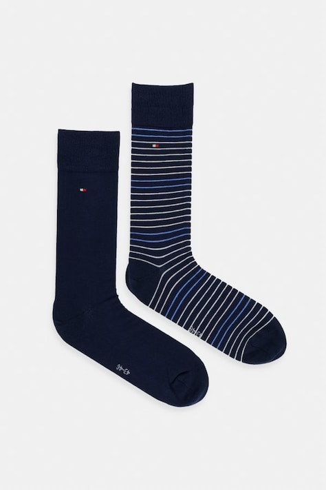 Tommy Hilfiger skarpety męskie z bawełną 2-pack niebieskie 100001496