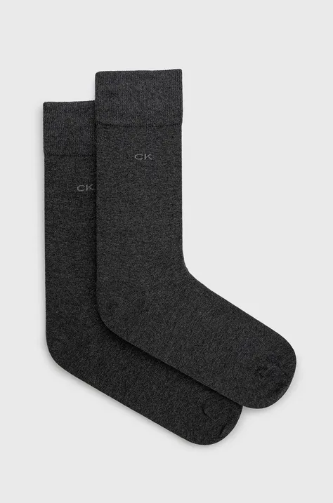 Шкарпетки Calvin Klein 2-pack чоловічі колір сірий