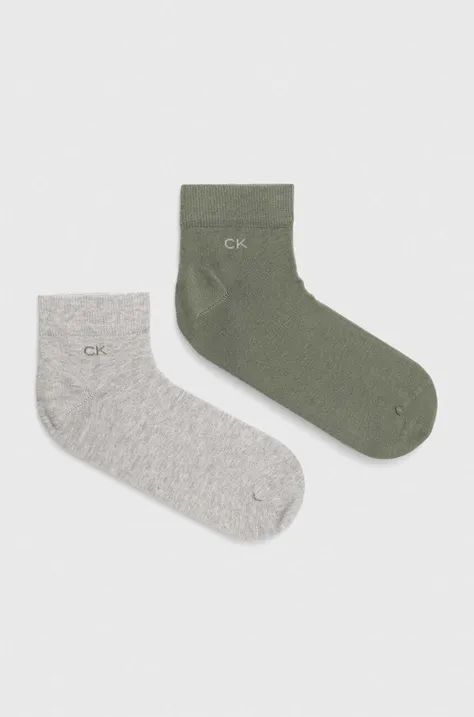 Čarape Calvin Klein 2-pack za muškarce, boja: siva