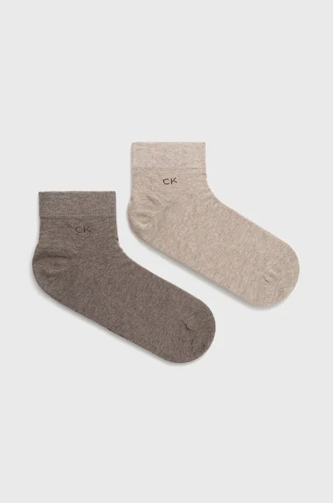 Шкарпетки Calvin Klein (2-pack) чоловічі колір бежевий
