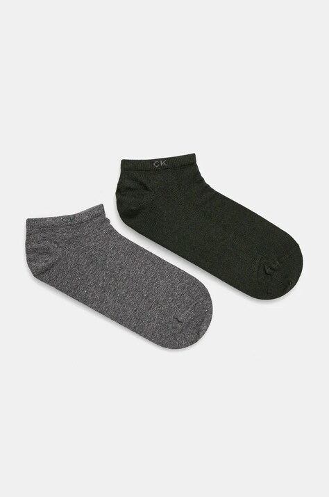 Ponožky Calvin Klein pánske, zelená farba, 701218707