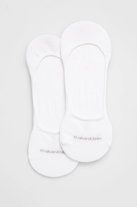 Calvin Klein sosete (2-pack) bărbați, culoarea alb