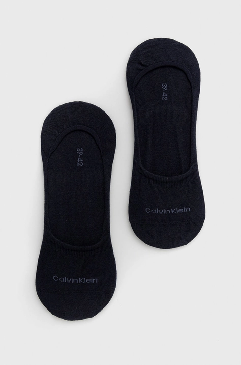 Nogavice Calvin Klein (2-pack) moške, mornarsko modra barva