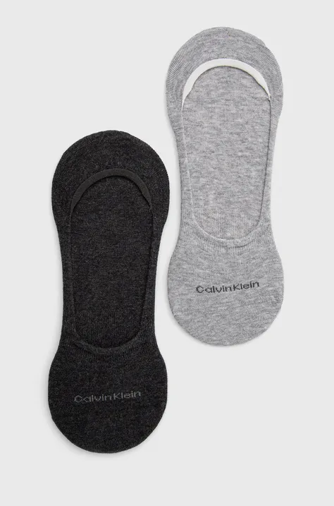 Calvin Klein κάλτσες (2-pack) ανδρικός, χρώμα: γκρι 701218708