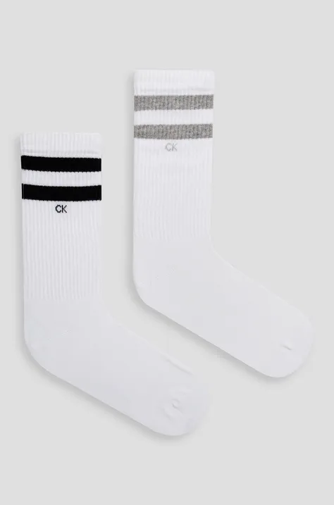 Κάλτσες Calvin Klein ανδρικες, χρώμα: άσπρο