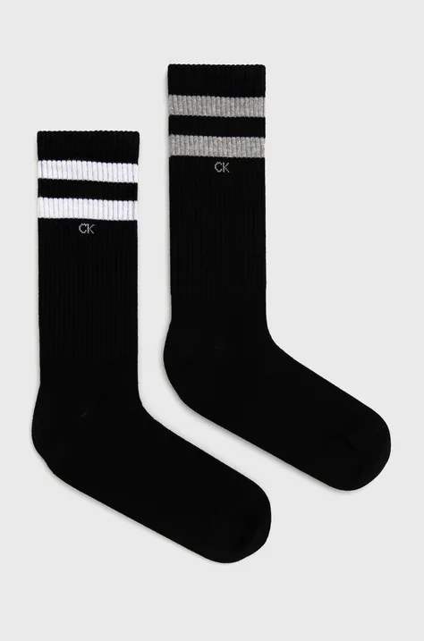 Κάλτσες Calvin Klein ανδρικες, χρώμα: μαύρο 701218711