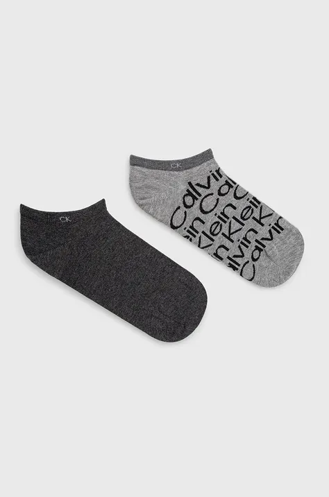 Чорапи Calvin Klein мъжки в сиво