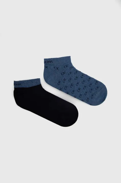 Ponožky Calvin Klein 2-pak pánske, čierna farba, 701218715
