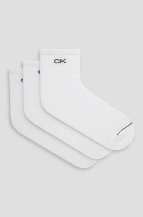 Κάλτσες Calvin Klein ανδρικες, χρώμα: άσπρο 701218719