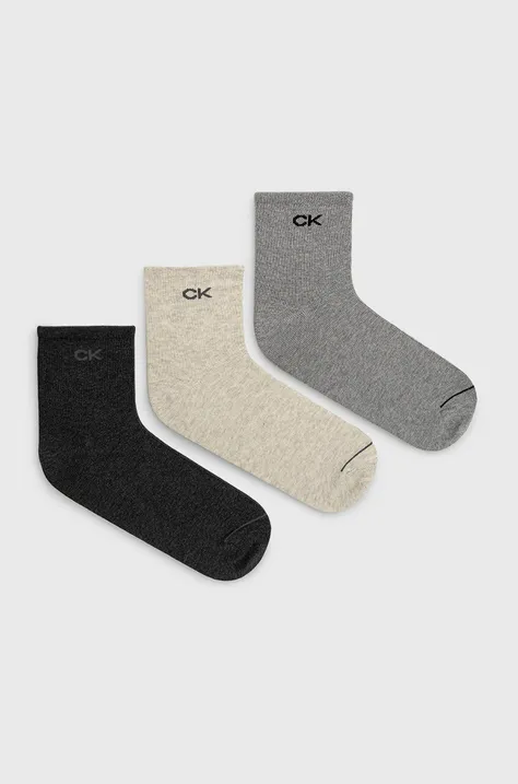 Čarape Calvin Klein za muškarce, boja: siva, 701218719