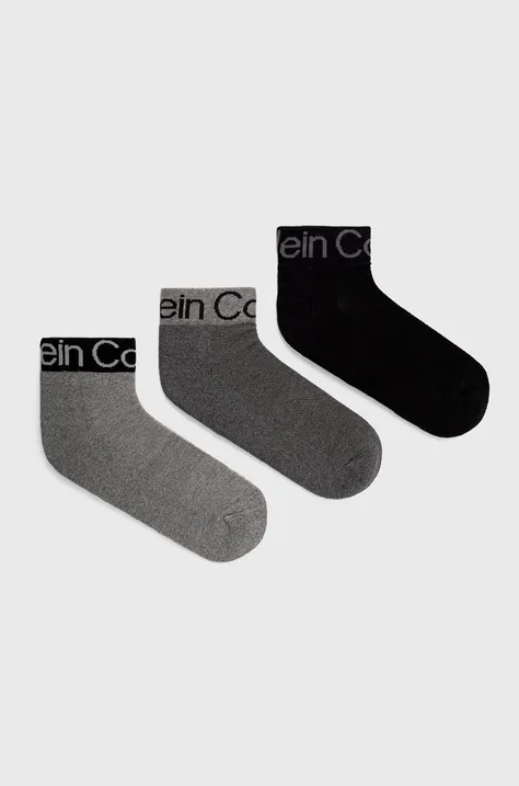 Čarape Calvin Klein za muškarce, boja: siva, 701218722