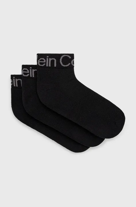 Calvin Klein Skarpetki (3-pack) męskie kolor czarny