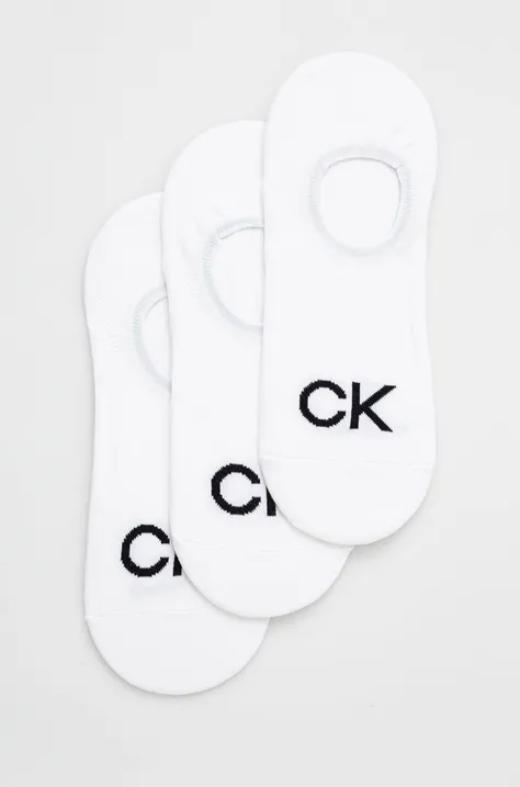 Κάλτσες Calvin Klein ανδρικες, χρώμα: άσπρο 701218723