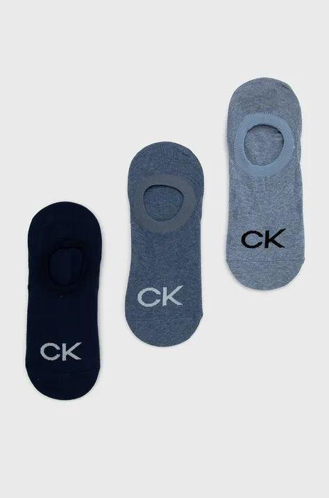 Calvin Klein zokni (3 pár) sötétkék, férfi