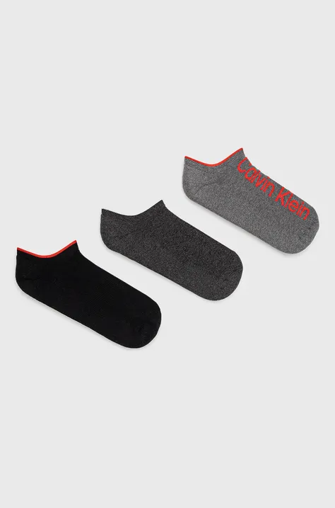 Ponožky Calvin Klein pánske, šedá farba, 701218724