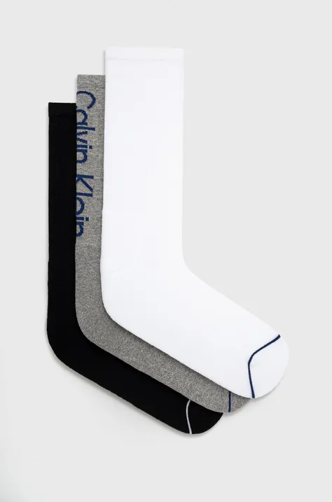 Κάλτσες Calvin Klein ανδρικες, χρώμα: γκρι 701218725