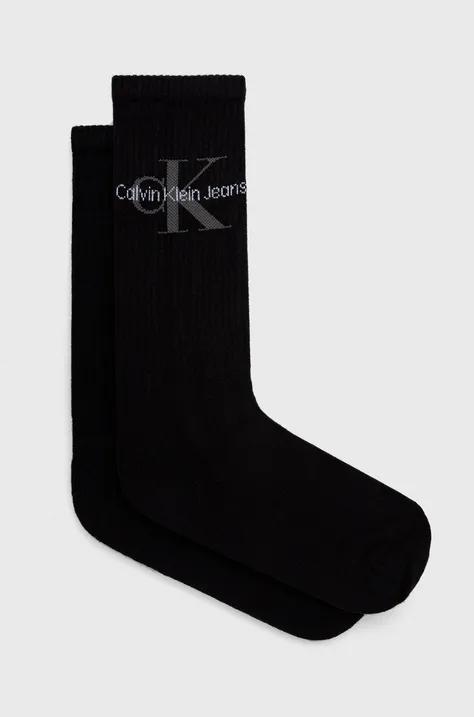 Ponožky Calvin Klein Jeans pánske, čierna farba
