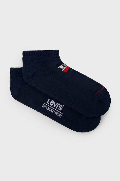 Levi's sosete (2-pack) barbati, culoarea albastru marin