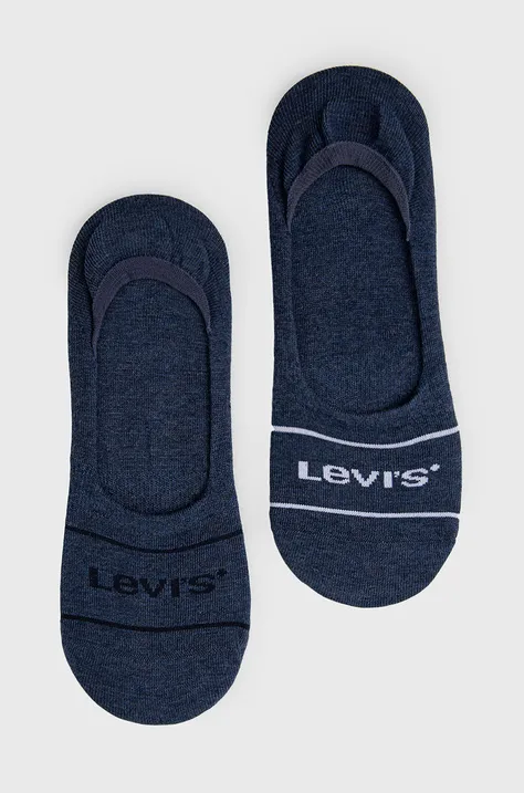 Čarape Levi's (2-pack) za muškarce, boja: tamno plava