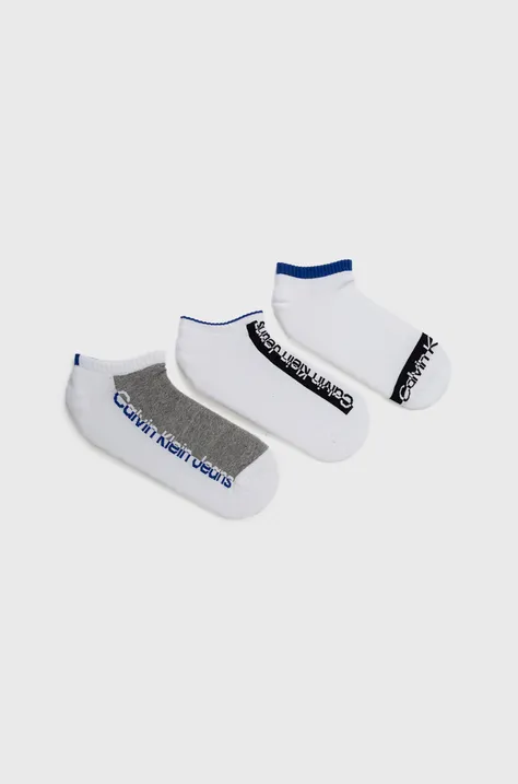 Ponožky Calvin Klein pánske, biela farba, 701218736