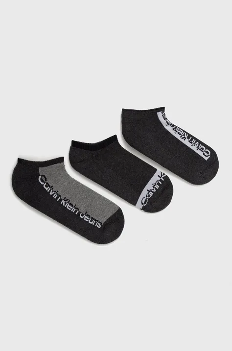 Ponožky Calvin Klein pánske, šedá farba, 701218736