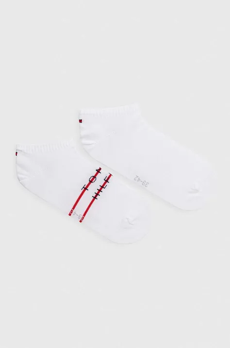Ponožky Tommy Hilfiger 2-pak pánske, biela farba, 701222188