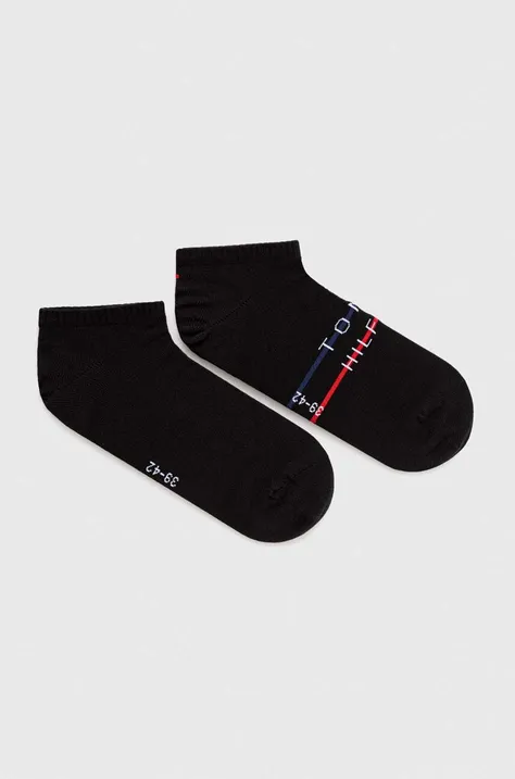 Ponožky Tommy Hilfiger 2-pak pánske, čierna farba, 701222188