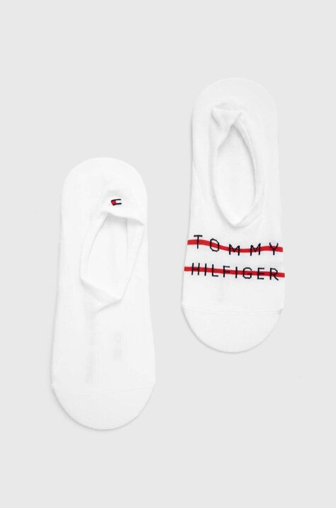 Ponožky Tommy Hilfiger 2-pak pánske, biela farba, 701222189