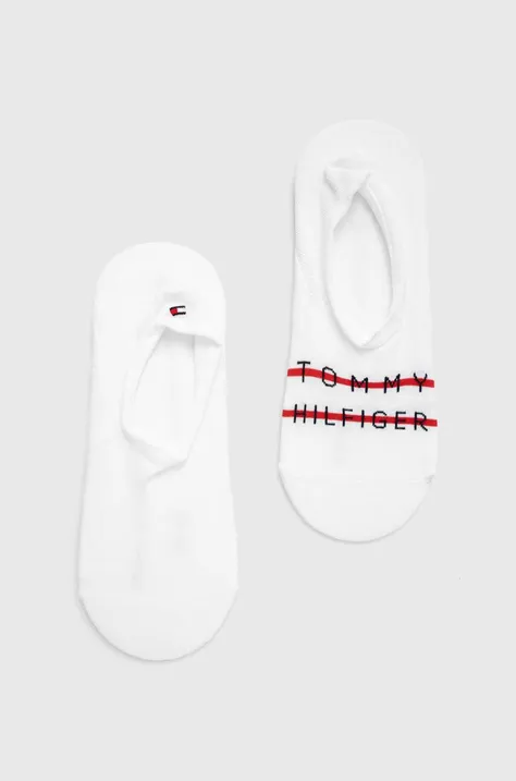 Ponožky Tommy Hilfiger 2-pak pánske, biela farba, 701222189