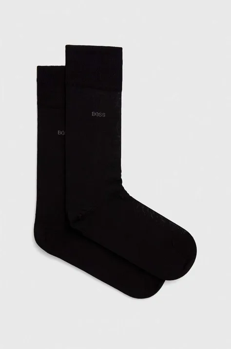 Bavlnené ponožky BOSS čierna farba,50469837