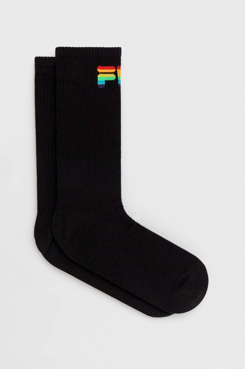 Čarape Fila 2-pack Pride za muškarce, boja: crna