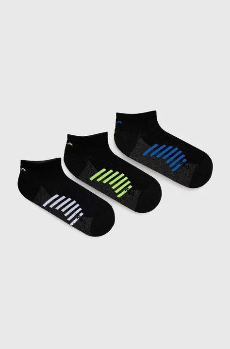 Ponožky Fila 3-pack pánské, šedá barva, F2709